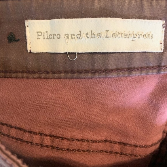Pilcro and the Letterpress Wax High Rise Lace Up Ankle Jeans Size 26 - Picture 6 of 10